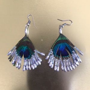 Peacock earrings